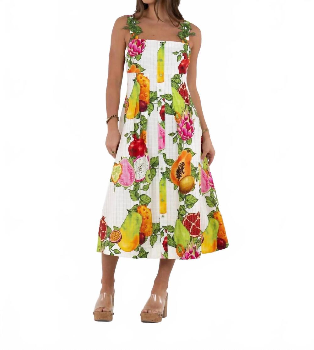 NEW EMILY MCCARTHY constance midi dress in trellis grove